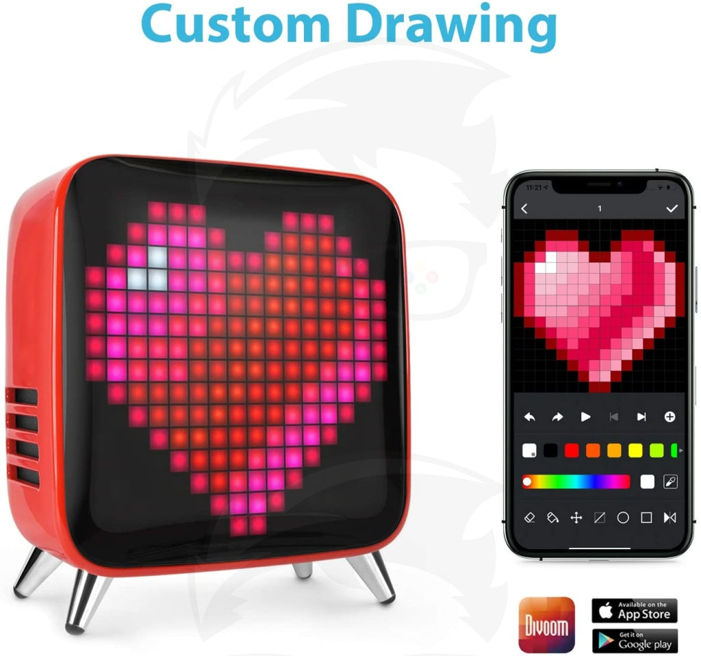 Divoom Tivoo Max - 2.1 Subwoofer Pixel Art Speaker - Red Divoom Tivoo Max - 2.1 Subwoofer Pixel Art Speaker - Red